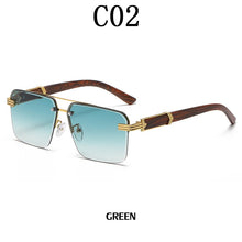 Carica l'immagine nel visualizzatore di Gallery, Sunglasses For Men   Sunglasses Women Vintage Wooden  Glasses Rimless Square Wood Shades Gafas De Sol Lentes