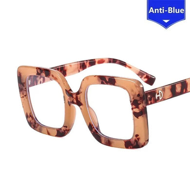 Vintage Oversize Sunglasses for Men Women Square Mirror Unisex Eyeglasses Geometric Leg Design Eyewear Oculos Gafas De Sol