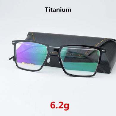 Vintage Pure Titanium Glasses Frame Men Women 6577 Retro square Prescription Eyeglasses Luxury Brand Myopia Optical Eyewear