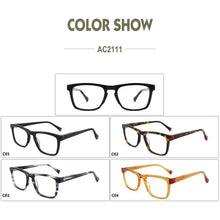 Load image into Gallery viewer, eyeglasses     Handmade Men Acetate Glasses Frame Square Women Prescription Optical Eyeglasses AC2111