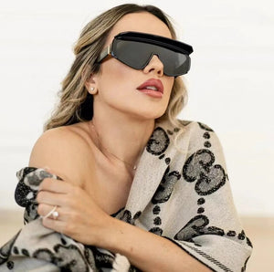 panel Retro black frame detachable cap UV400 UV protection square  sunglasses for men and women Sunglasses 6177