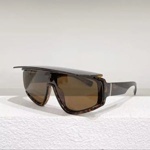 panel Retro black frame detachable cap UV400 UV protection square  sunglasses for men and women Sunglasses 6177
