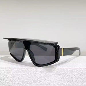 panel Retro black frame detachable cap UV400 UV protection square  sunglasses for men and women Sunglasses 6177