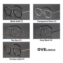 Load image into Gallery viewer, 2024 Acetate Titanium Glasses Frame Men Vintage Polygon Prescription Eyeglasses frames Women Myopia Optical Spectacles Eyewear
