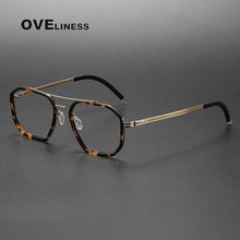 Load image into Gallery viewer, 2024 Acetate Titanium Glasses Frame Men Vintage Polygon Prescription Eyeglasses frames Women Myopia Optical Spectacles Eyewear