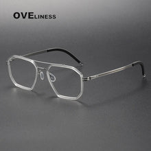 Load image into Gallery viewer, 2024 Acetate Titanium Glasses Frame Men Vintage Polygon Prescription Eyeglasses frames Women Myopia Optical Spectacles Eyewear