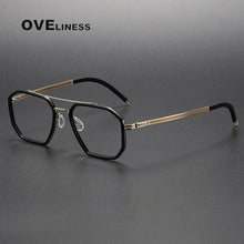 Load image into Gallery viewer, 2024 Acetate Titanium Glasses Frame Men Vintage Polygon Prescription Eyeglasses frames Women Myopia Optical Spectacles Eyewear