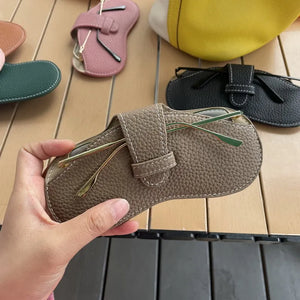 2024 Glasses Case Women Leather Soft Glasses Bag Portable Sunglasses Box Bag Accessories Eyeglasses Case Sunglasses Box