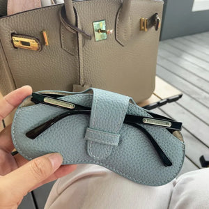 2024 Glasses Case Women Leather Soft Glasses Bag Portable Sunglasses Box Bag Accessories Eyeglasses Case Sunglasses Box