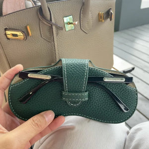 2024 Glasses Case Women Leather Soft Glasses Bag Portable Sunglasses Box Bag Accessories Eyeglasses Case Sunglasses Box