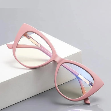 2024 New Comfortable Cat Eye Glasses Vintage Ultra Light TR Eyeglasses Trendy Optical Prescription Eyewear Frame Women