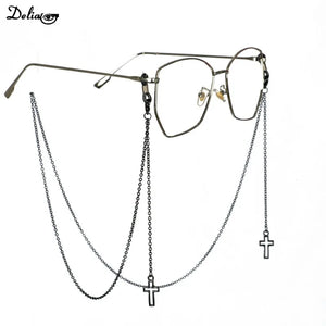 2024 New Pendant Glasses Chains Cross Eyeglasses Sunglasses Spectacles Metal Chain Holder Cord Lanyard Necklace