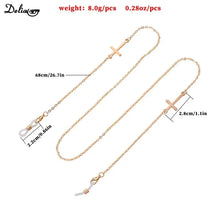 Carica l&#39;immagine nel visualizzatore di Gallery, 2024 New Pendant Glasses Chains Cross Eyeglasses Sunglasses Spectacles Metal Chain Holder Cord Lanyard Necklace