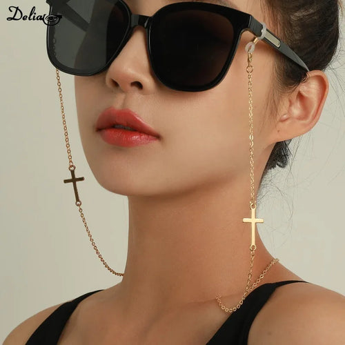 2024 New Pendant Glasses Chains Cross Eyeglasses Sunglasses Spectacles Metal Chain Holder Cord Lanyard Necklace
