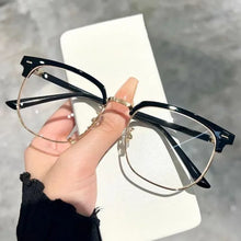 Load image into Gallery viewer, 2024 New Half-frame Eyeglasses Women&#39;s Reading Glasses Anti Blue Light Square Glasses Frame Men Optical Eyewear-1.0~-4.0