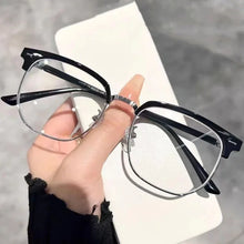 Load image into Gallery viewer, 2024 New Half-frame Eyeglasses Women&#39;s Reading Glasses Anti Blue Light Square Glasses Frame Men Optical Eyewear-1.0~-4.0