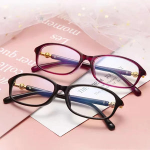 2024 New Lady Crystal Reading Glasses Frame Ultralight Anti Blue Light Computer Presbyopic Optical Eyeglasses +1.0+1.5+2.0..+4.0