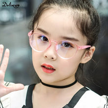 Carica l&#39;immagine nel visualizzatore di Gallery, 2024 New Round Frame Anti Blue Light Glasses Plain Glasses Children Radiation Protection for Kid Computer Phone Online Course