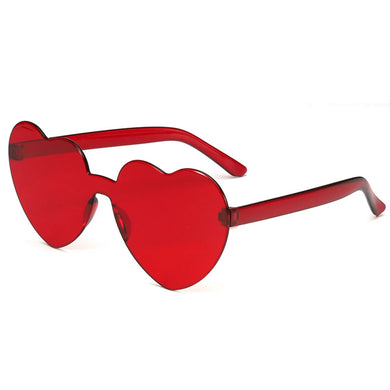 2024 Women Colors Polarized Heart Shape Tinted Party Sunglasses Girls Vintage UV400 Colors Rimless Female Sun Glasses
