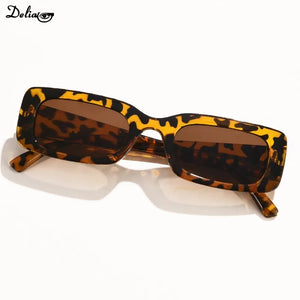 2024New Retro Small Sunglasses Men's and Women's Trendy Vintage Popular Square Frame Rectangle Sunglasses UV Protection