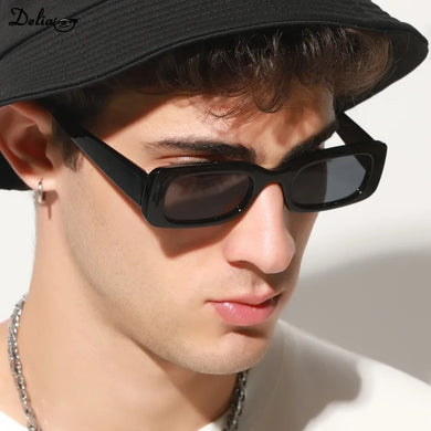 2024New Retro Small Sunglasses Men's and Women's Trendy Vintage Popular Square Frame Rectangle Sunglasses UV Protection