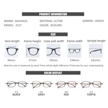 Load image into Gallery viewer, 2127 bauhaus trendy stylish square slime eyeglasses frame optical