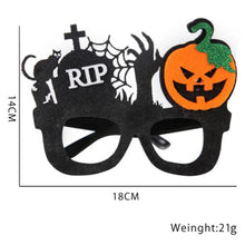 Load image into Gallery viewer, 2pcs Halloween Paper Glasses Pumpkin Ghost Bat Spider Glasses Kids Diy Cosplay Photo Props Halloween Party Decoration Supplies