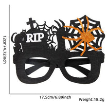 Load image into Gallery viewer, 2pcs Halloween Paper Glasses Pumpkin Ghost Bat Spider Glasses Kids Diy Cosplay Photo Props Halloween Party Decoration Supplies