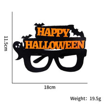 Load image into Gallery viewer, 2pcs Halloween Paper Glasses Pumpkin Ghost Bat Spider Glasses Kids Diy Cosplay Photo Props Halloween Party Decoration Supplies