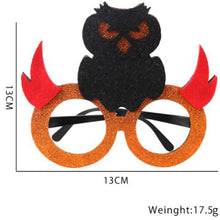 Load image into Gallery viewer, 2pcs Halloween Paper Glasses Pumpkin Ghost Bat Spider Glasses Kids Diy Cosplay Photo Props Halloween Party Decoration Supplies