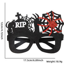 Load image into Gallery viewer, 2pcs Halloween Paper Glasses Pumpkin Ghost Bat Spider Glasses Kids Diy Cosplay Photo Props Halloween Party Decoration Supplies