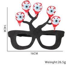 Load image into Gallery viewer, 2pcs Halloween Paper Glasses Pumpkin Ghost Bat Spider Glasses Kids Diy Cosplay Photo Props Halloween Party Decoration Supplies