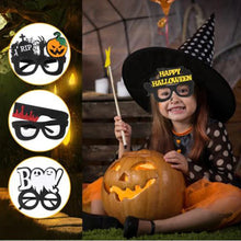Load image into Gallery viewer, 2pcs Halloween Paper Glasses Pumpkin Ghost Bat Spider Glasses Kids Diy Cosplay Photo Props Halloween Party Decoration Supplies