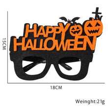 Load image into Gallery viewer, 2pcs Halloween Paper Glasses Pumpkin Ghost Bat Spider Glasses Kids Diy Cosplay Photo Props Halloween Party Decoration Supplies