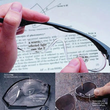 Load image into Gallery viewer, 2pcs Liquid Silicone Bifocal Reading Lens Stick-on Presbyopic Lenses Magnification Reusable Bifocal Lenses1.0 1.5 2.0 2.5 3.0