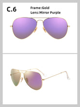Carica l&#39;immagine nel visualizzatore di Gallery, 3026 Glass lenses Gradient women sunglasses men 58mm 3025 Mirror hot rayeds Brand 2020 sun glasses UV400