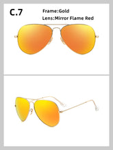 Carica l&#39;immagine nel visualizzatore di Gallery, 3026 Glass lenses Gradient women sunglasses men 58mm 3025 Mirror hot rayeds Brand 2020 sun glasses UV400