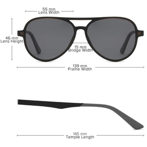 3Pcs Night Vision Magnetic Clip on Glasses Men Frame Prescription Optical Eyeglasses Frame Myopia Aviation Polarized Sunglasses