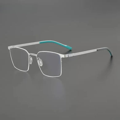 Gatenac Ultra Light Titanium Glasses Frame Men Vintage Square Prescription Myopia Eyeglasses Frame Women Luxury Brand Eyewear