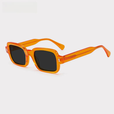 Vintage Acetate Polarized Sunglasses Men Women Small Square Designer UV400 Sunglasses 2024 New Rivet Luxury Brand Eyewear