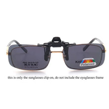 Load image into Gallery viewer, 4 Color Brand Sunglasses Clip on Polarized Sun Glasses Driving Eyeglasses Grey Clip Sunglasses and Yellow Night Vision Glasses