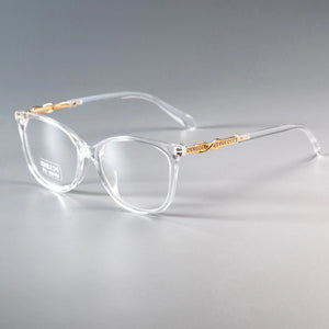 45705 Classic Cross Knot Glasses Frames Shiny Rhinestone Men Women Optical  Computer Glasses
