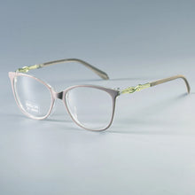 Load image into Gallery viewer, 45705 Classic Cross Knot Glasses Frames Shiny Rhinestone Men Women Optical  Computer Glasses