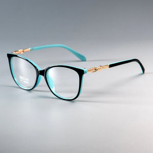 45705 Classic Cross Knot Glasses Frames Shiny Rhinestone Men Women Optical  Computer Glasses