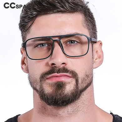 45844 TR90 Retro Square Glasses Frames Men Women Optical  Computer Glasses