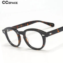 Load image into Gallery viewer, 46890 Retro Men Round Acetate Optical Glasses Frames Women Rivet Eyewear Customized Prescription Glasses