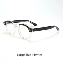 Load image into Gallery viewer, 46890 Retro Men Round Acetate Optical Glasses Frames Women Rivet Eyewear Customized Prescription Glasses