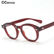 Load image into Gallery viewer, 46890 Retro Men Round Acetate Optical Glasses Frames Women Rivet Eyewear Customized Prescription Glasses
