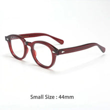 Load image into Gallery viewer, 46890 Retro Men Round Acetate Optical Glasses Frames Women Rivet Eyewear Customized Prescription Glasses