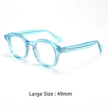 Load image into Gallery viewer, 46890 Retro Men Round Acetate Optical Glasses Frames Women Rivet Eyewear Customized Prescription Glasses